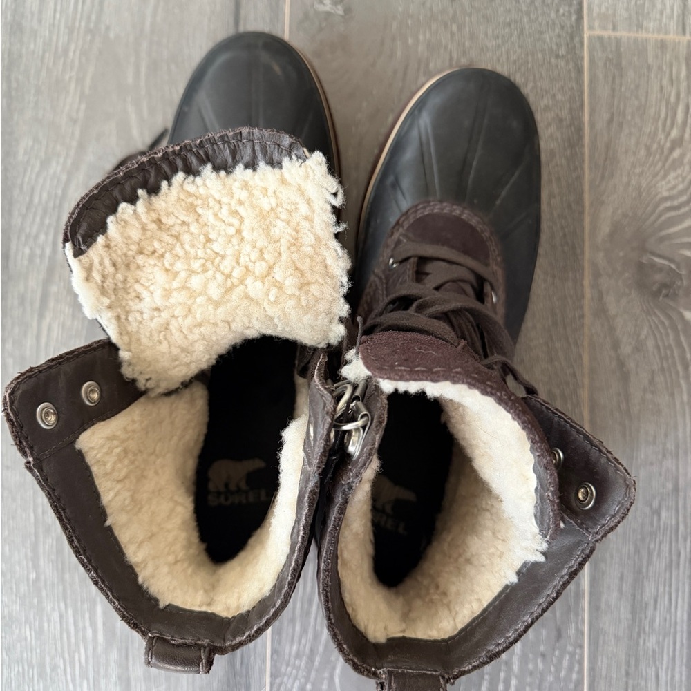 Sorel Men's Caribou Storm WP 'Blackened Brown' NM3964-205 size 10